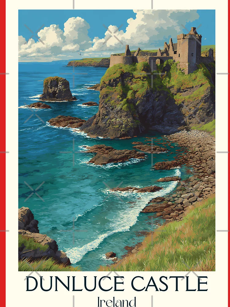 Dunluce Castle Poster – Crumbling Majesty by the Sea Classic T-Shirt