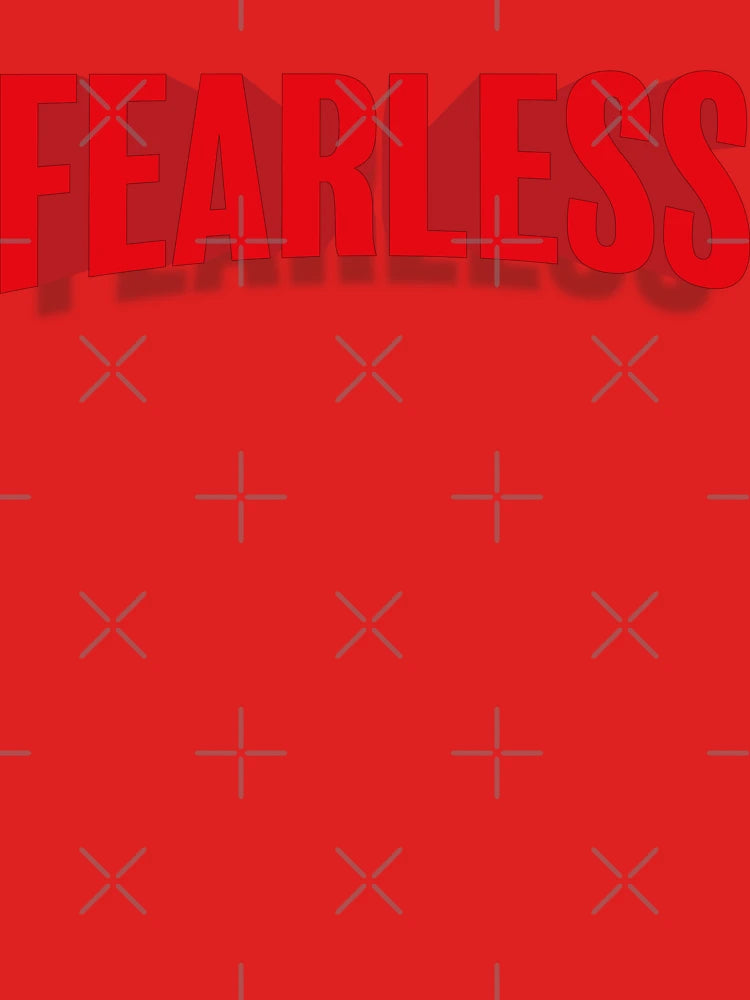FEARLESS – Red 3D lettering with strong shadow effect Classic T-Shirt