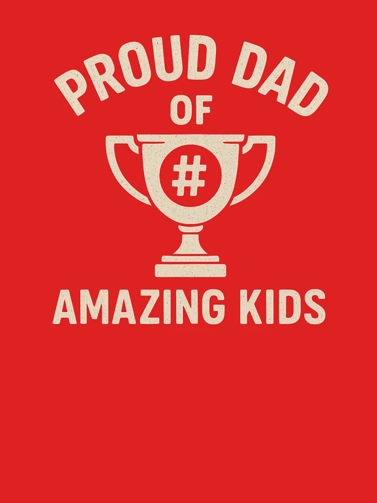 "Proud Dad of Amazing Kids: Customizable Trophy Tee" Classic T-Shirt