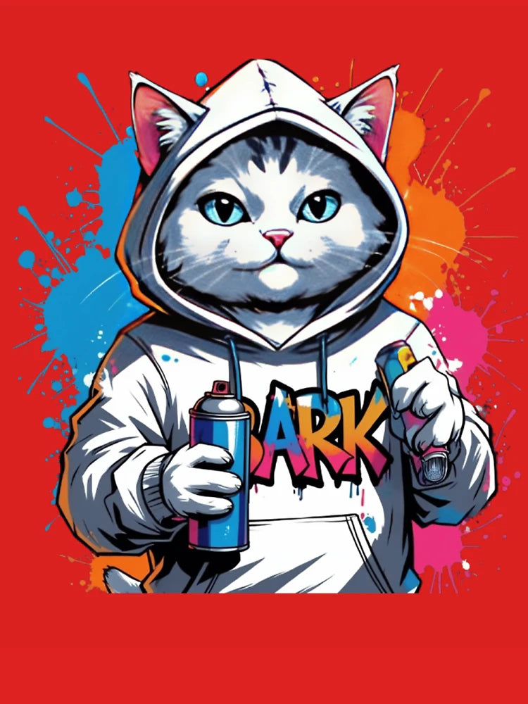"Urban Paws: Graffiti Cat in Hoodie" Classic T-Shirt