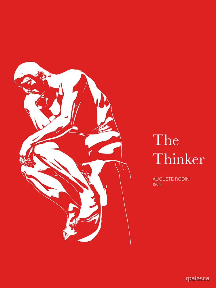 'The Thinker' by Rodin Fine Art Illustration Classic T-Shirt