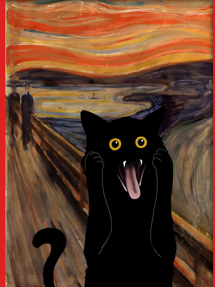 Cat Poster The Scream Cat Classic T-Shirt