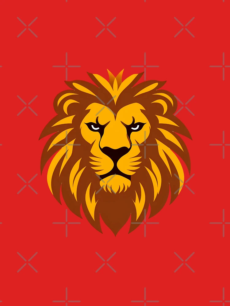 Fierce Cartoon Lion Face Design Classic T-Shirt