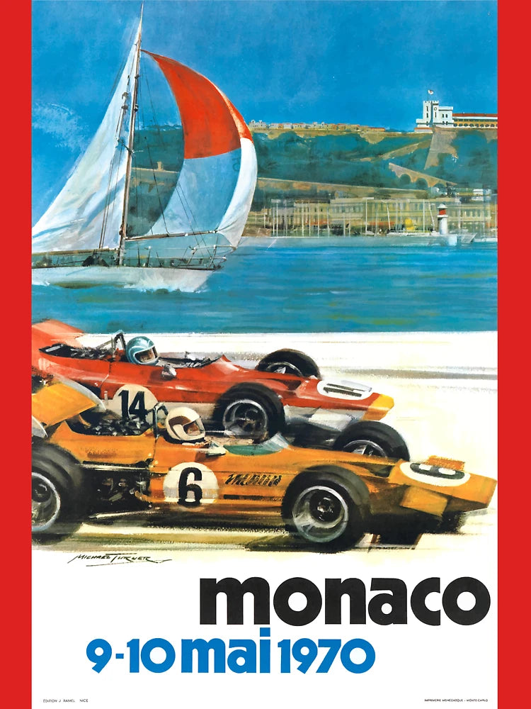 1970 Monaco Grand Prix Racing Poster Classic T-Shirt
