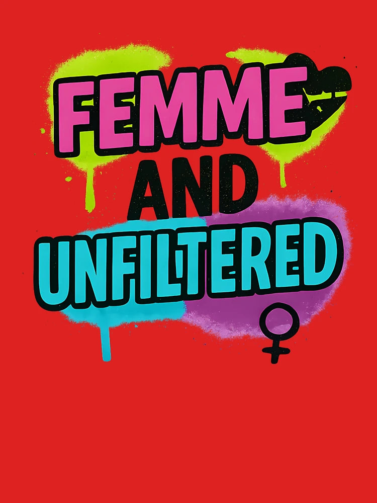 Femme and Unfiltered – Bold Pride Typography Classic T-Shirt