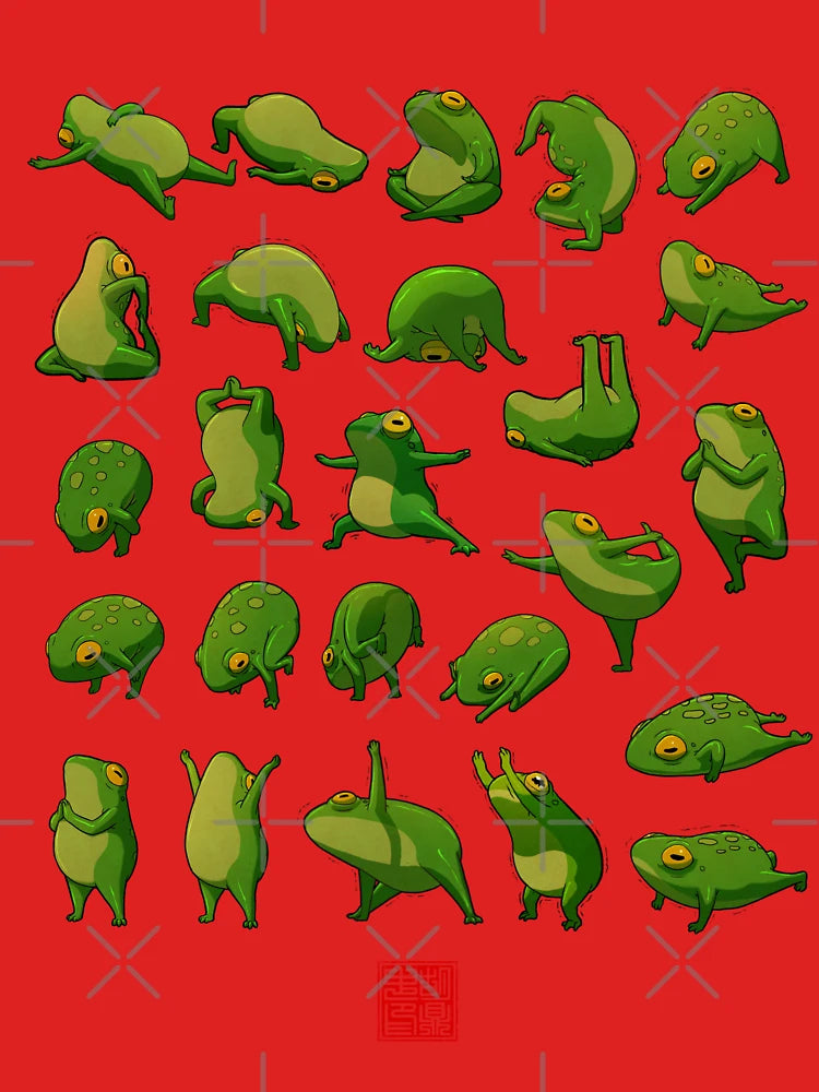Yoga Frogs Poster No Text Classic T-Shirt