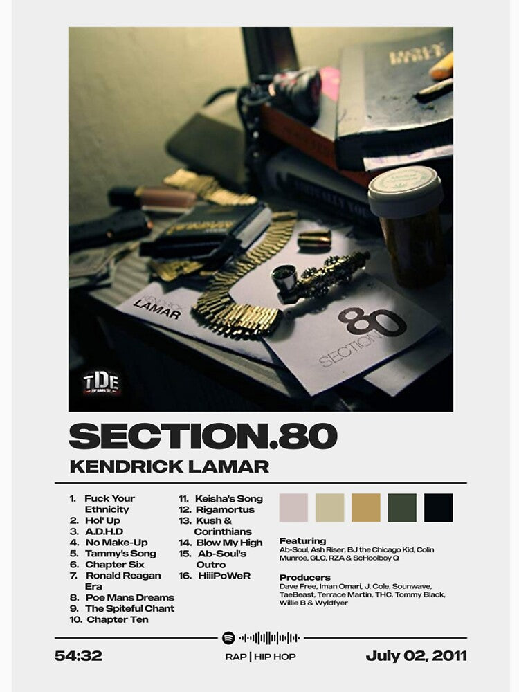 Section.80 by Kendrick Lamar Album Poster Premium T-Shirt