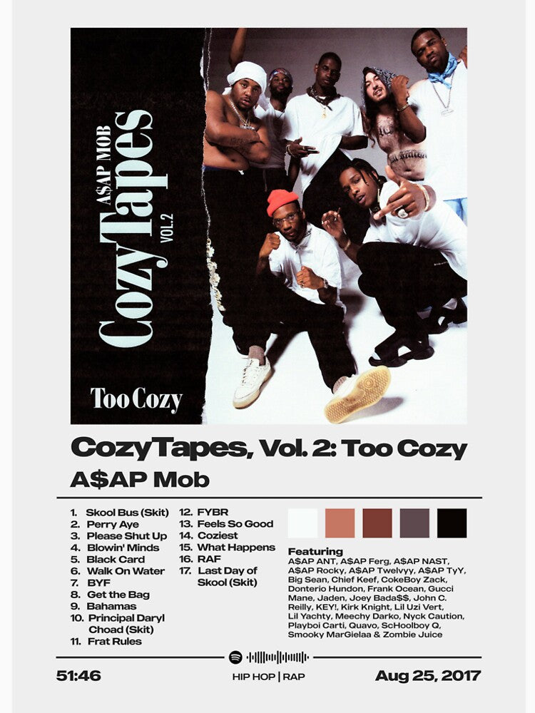 CozyTapes, Vol.2: Too Cozy by ASAP Mob Album Poster Premium T-Shirt