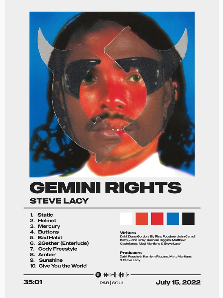 Gemini Rights by Steve Lacy Album Poster Premium T-Shirt
