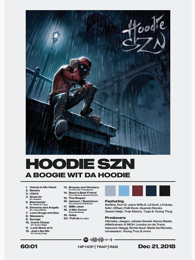 Hoodie Szn by A Boogie Wit Da Hoodie Album Poster Premium T-Shirt