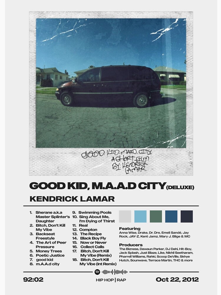 Good Kid, M.A.A.D City by Kendrick Lamar Album Poster Premium T-Shirt