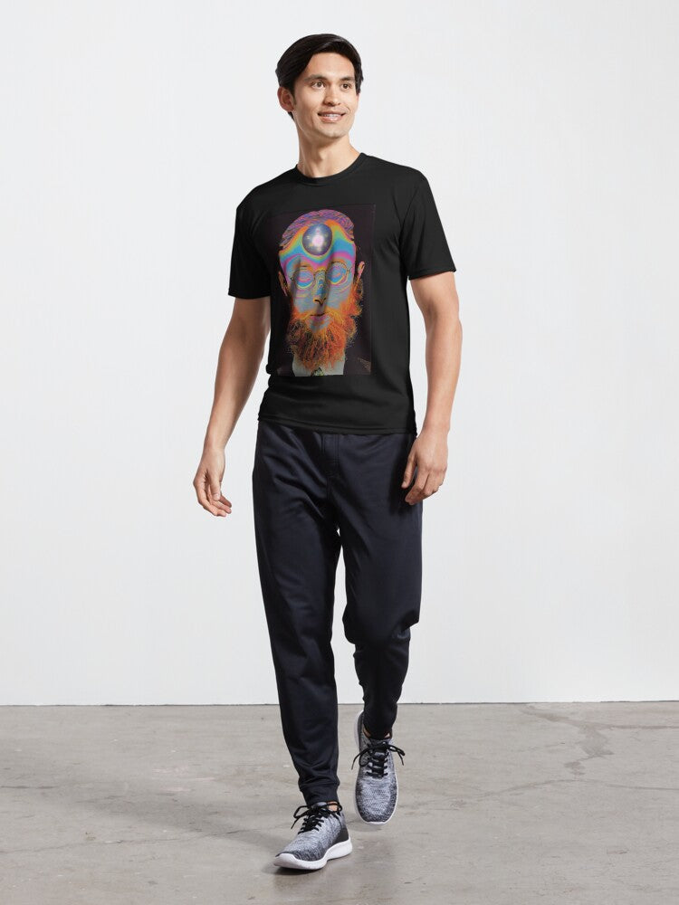Freddie Dredd Psychedelic Swirl Head – Vintage Visionary Abstract Poster Active T-Shirt