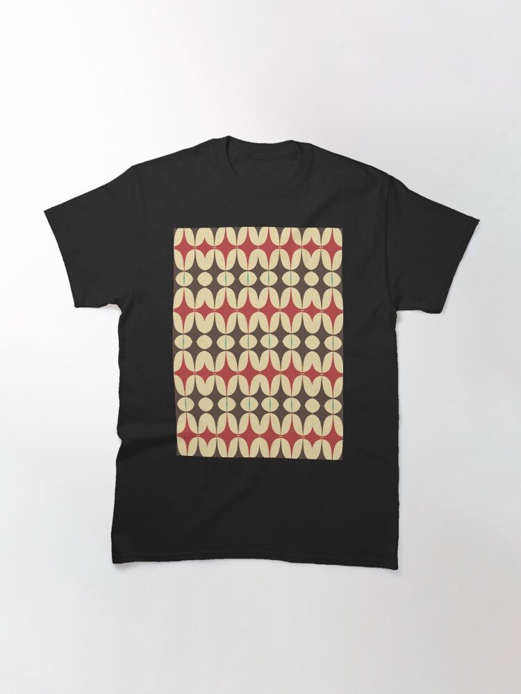 1970's Retro Boogie Time - Abstract Geometric Seamless Pattern Classic T-Shirt