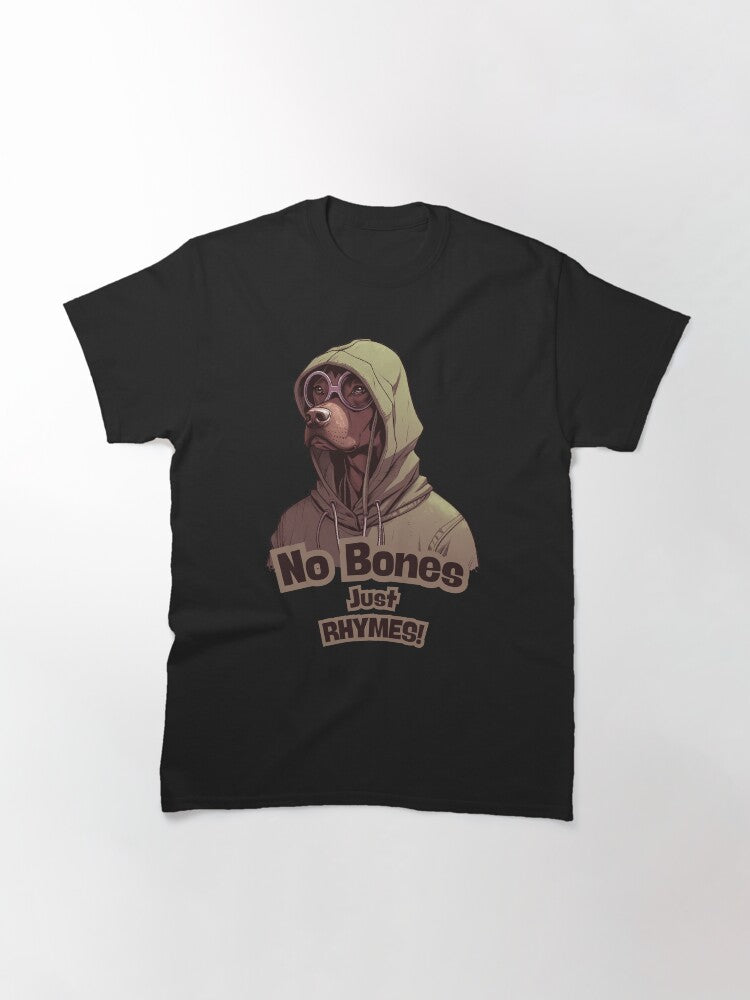 Hip Hop Dog with Hoodie and Glasses Classic T-Shirt
