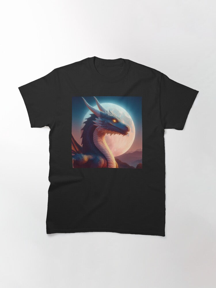 Fierce dragon in the moonlight. Classic T-Shirt