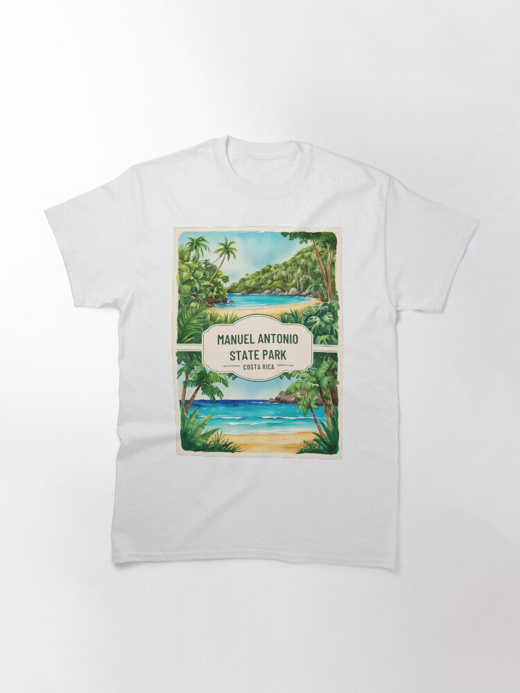 Tropical Paradise: Manuel Antonio State Park Costa Rica Vintage Travel Poster Classic T-Shirt