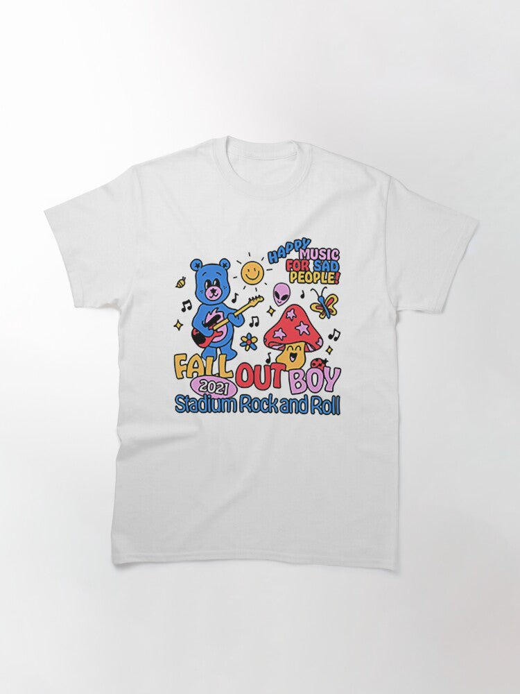happy music for sad people cartoon poster Classic T-Shirt