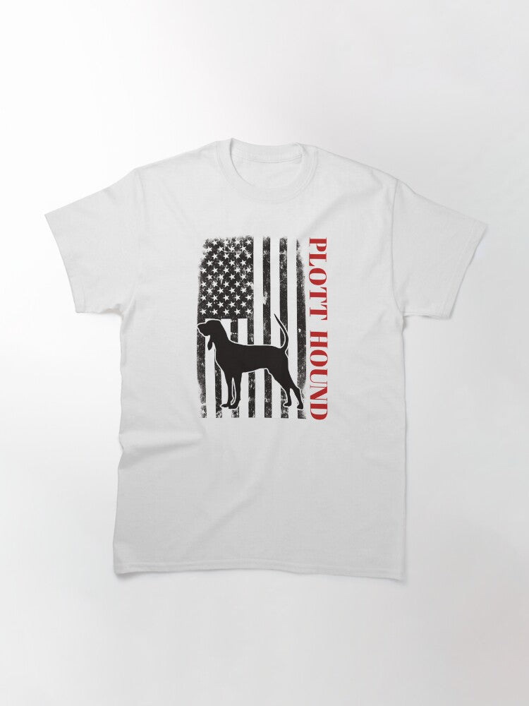 Plott Hound and American Flag Classic T-Shirt