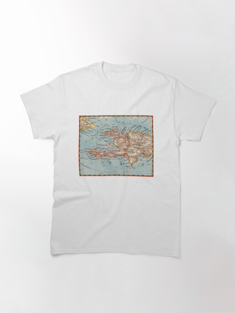1900 Haiti map design - birthday gift for friend - New Year gift - Christmas gift Classic T-Shirt