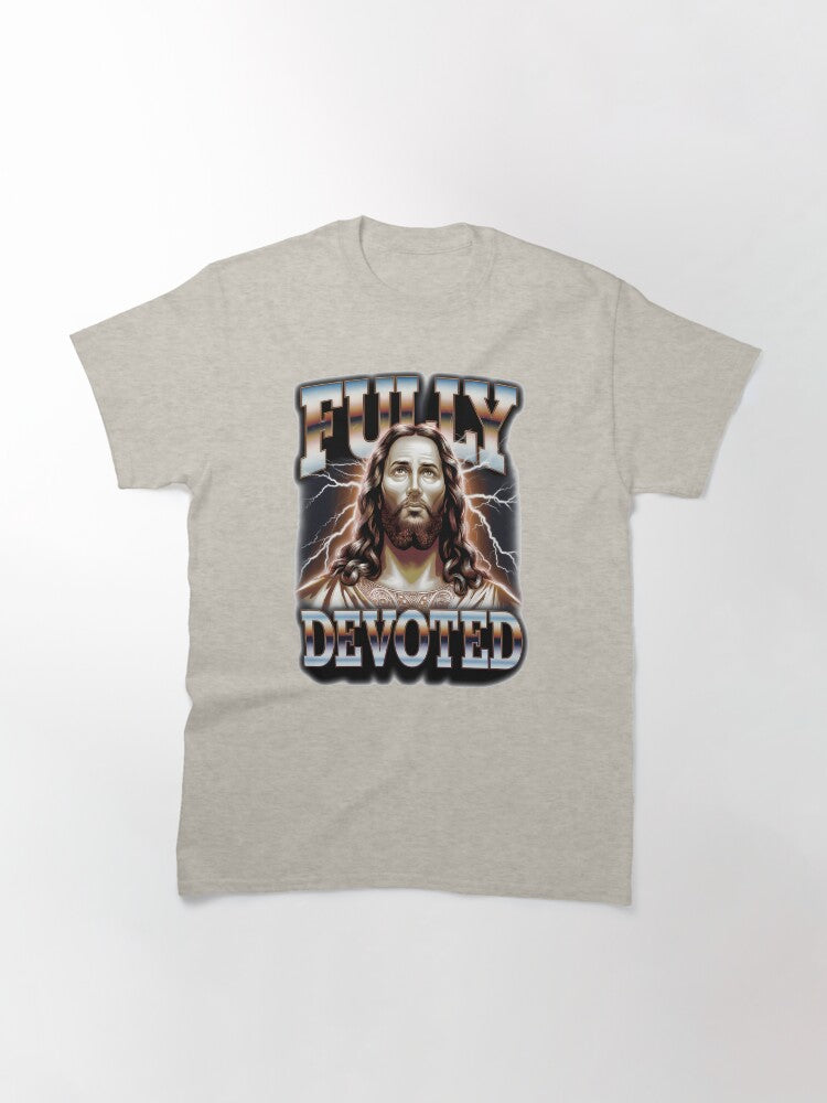1 Kings 8:61 – Fully Devoted | Bootleg Jesus Art Bible Verse | Christian Streetwear Classic T-Shirt