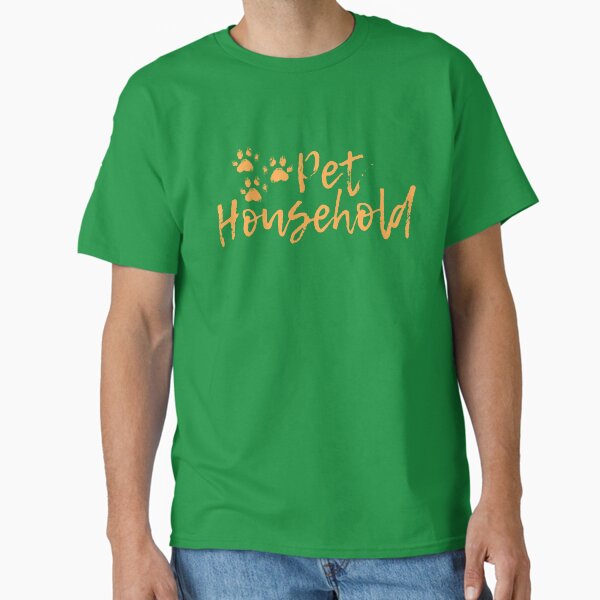 "Pet Household" Triple Pawprint Grunge (Pastel Orange) Classic T-Shirt