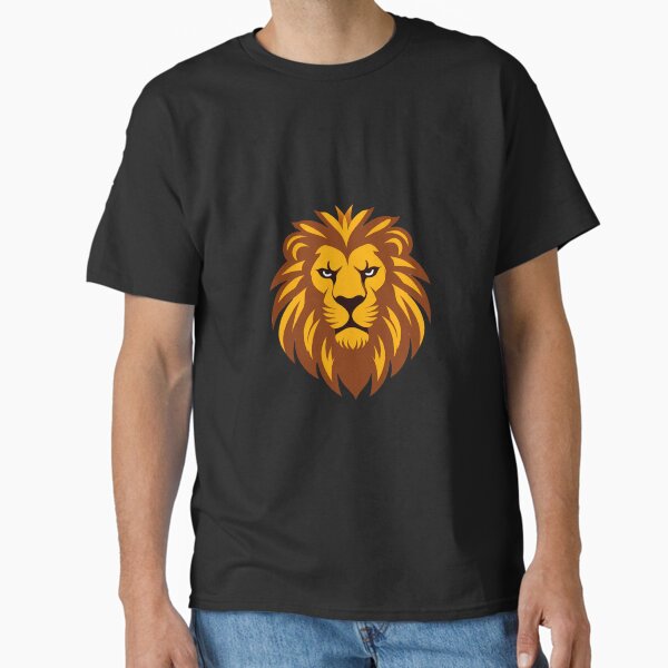 Fierce Cartoon Lion Face Design Classic T-Shirt