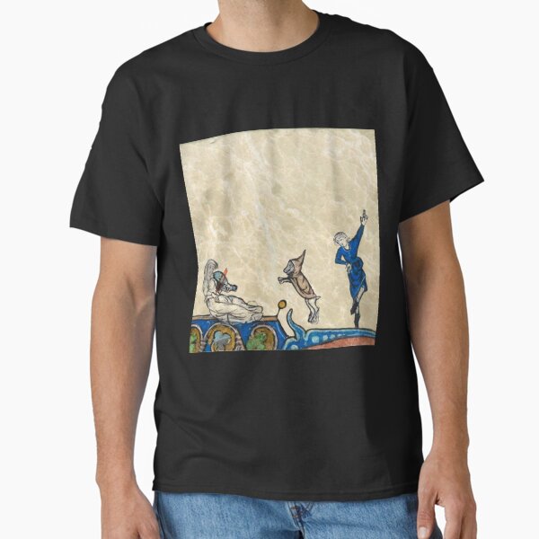 "The Maiden with the Violo, the Dancer and the Sorcerer", medieval painting 12th century AD Classic T-Shirt