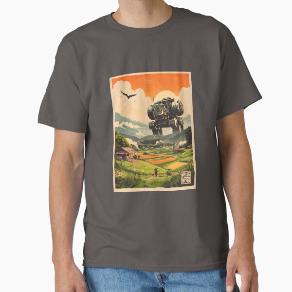 Feudal Mecha Peace Retro Japanese Video Game Art 2 Classic T-Shirt