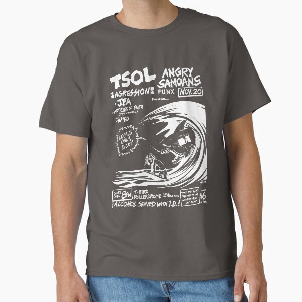 Old 1982 L.A. punk show poster – TSOL & Angry Samoans Classic T-Shirt