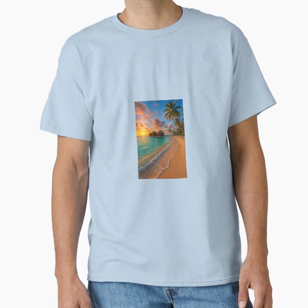 "Tropical Sunset Escape – Paradise Beach iPhone Wallpaper" Classic T-Shirt