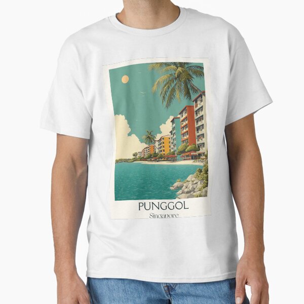 Punggol Poster – Waterfront Living & Palm-Framed Horizons Classic T-Shirt