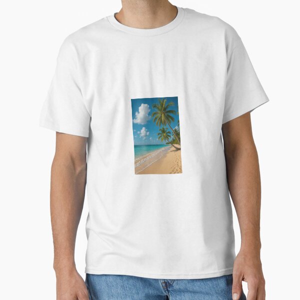 "Tropical Bliss Shoreline – Clear Ocean iPhone Wallpaper" Classic T-Shirt