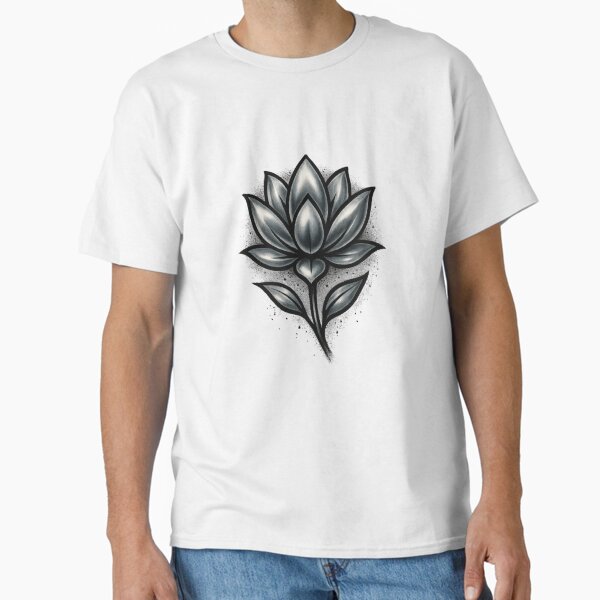 "Silver Petals: Dark Floral Aesthetic" Classic T-Shirt
