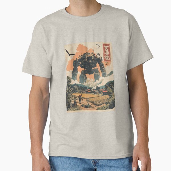 Feudal Mecha Peace Retro Japanese Video Game Art Classic T-Shirt