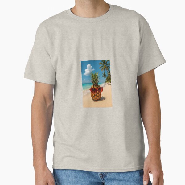 "Pineapple Cool – Fun Tropical iPhone Wallpaper" Classic T-Shirt