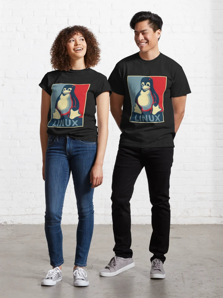 Linux tux penguin obama poster Classic T-Shirt