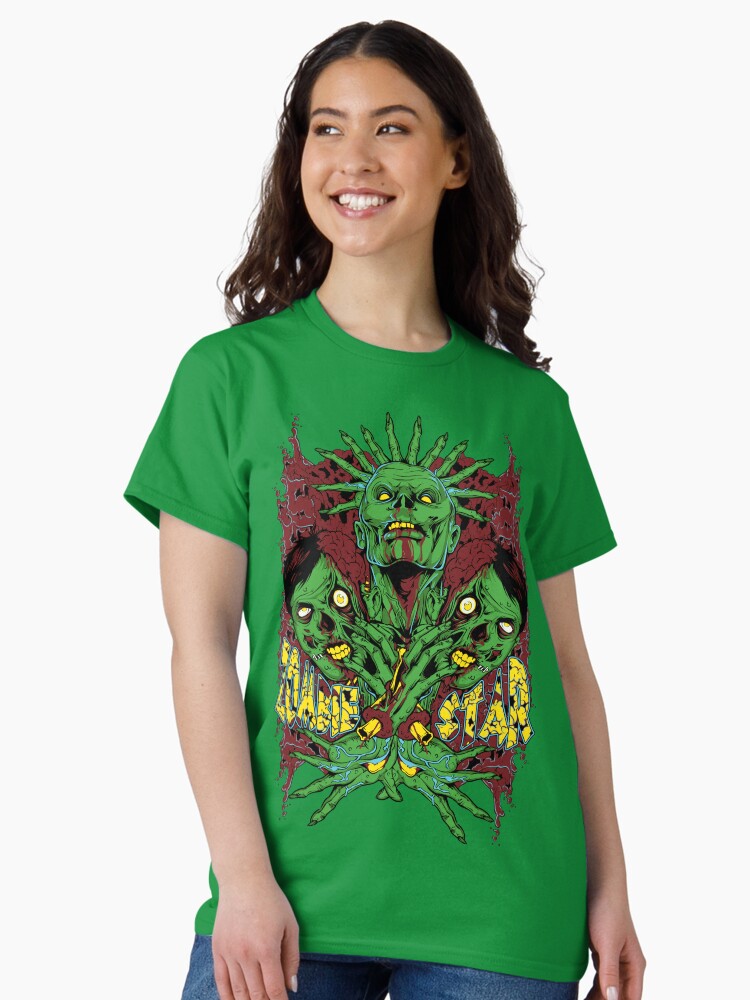 October 31. Halloween. Zombie Star, Daryl Dixon Hoodie Monster T-shirt, Green Monster print, fashion, prints, green apple. Classic T-Shirt