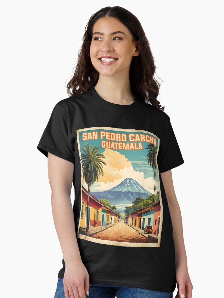 San Pedro Carcha Guatemala Vintage Poster Tourism Classic T-Shirt