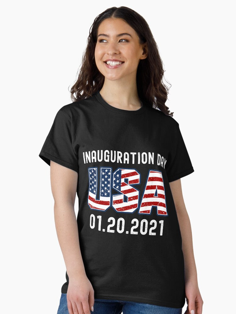 01.20.2021 Inauguration Day Big USA Flag Print Classic T-Shirt