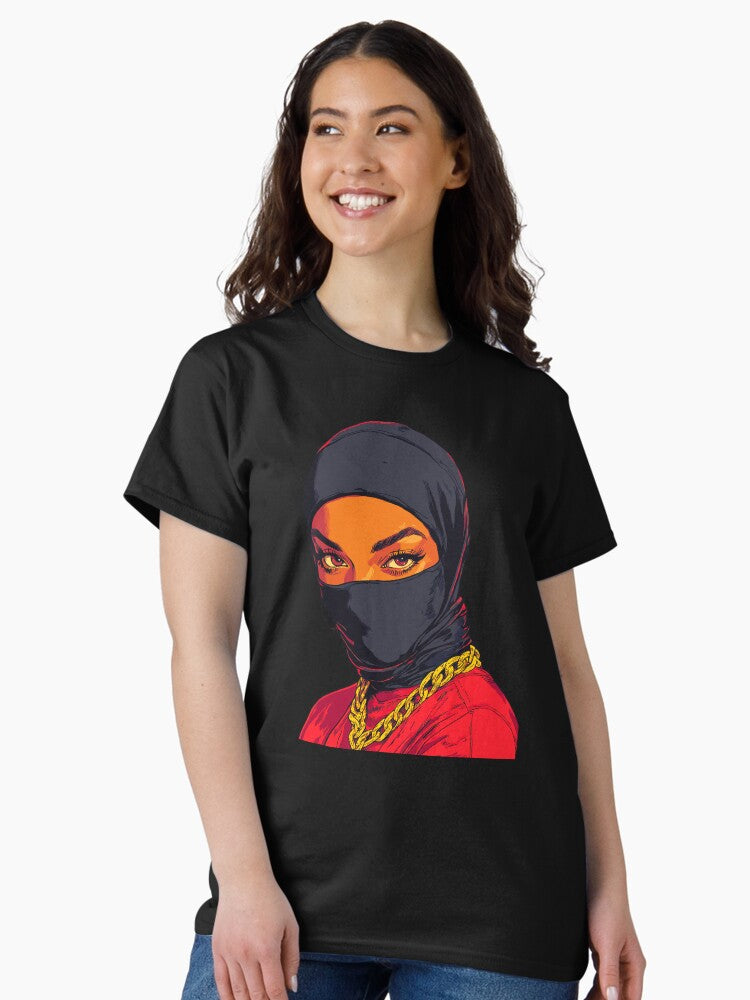 Fierce Masked Queen | Bold Pop Art Illustration Classic T-Shirt