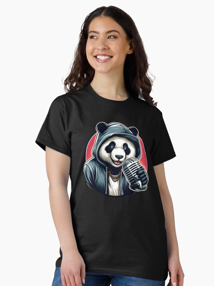 Trendy panda hoodie rapper graphic Classic T-Shirt