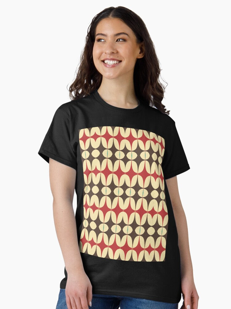 1970's Retro Boogie Time - Abstract Geometric Seamless Pattern Classic T-Shirt