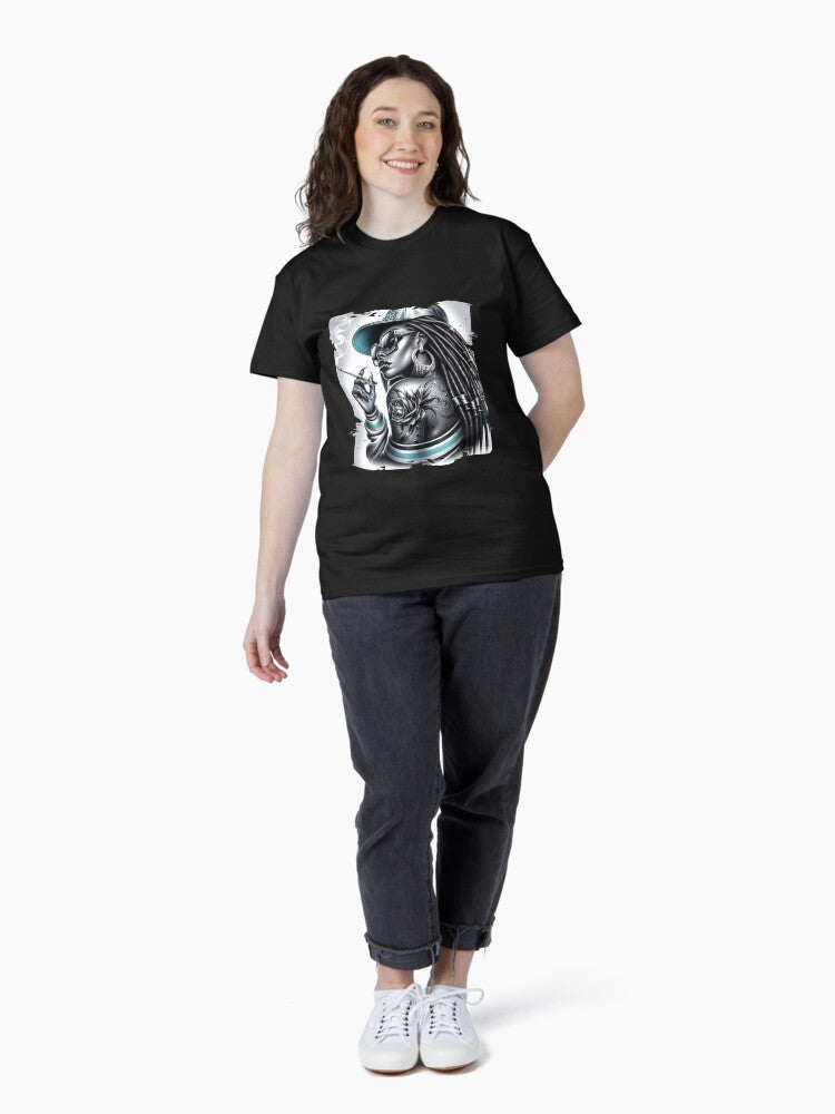 Female Rapper with Cigarette and Cap Classic T-Shirt