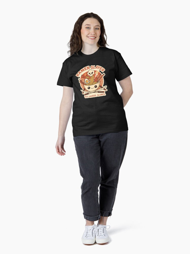 Ramen Slayer – Spicy Cute Noodle Bowl T-Shirt, Sticker & Poster Classic T-Shirt