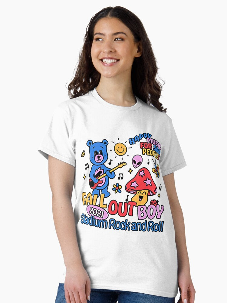 happy music for sad people cartoon poster Classic T-Shirt