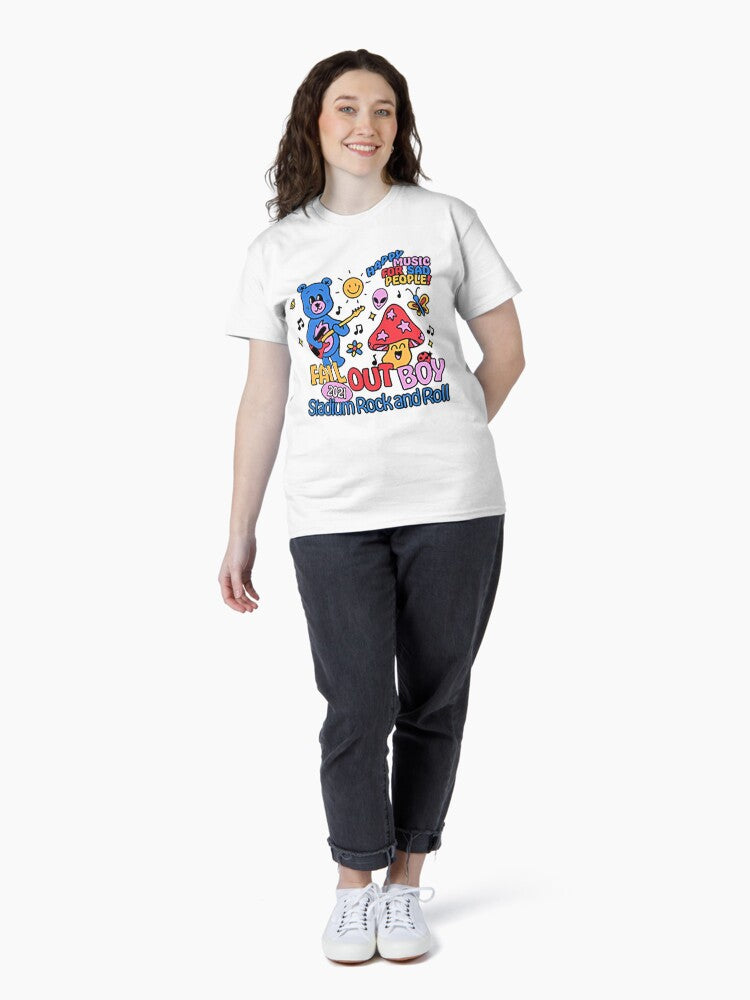 happy music for sad people cartoon poster Classic T-Shirt
