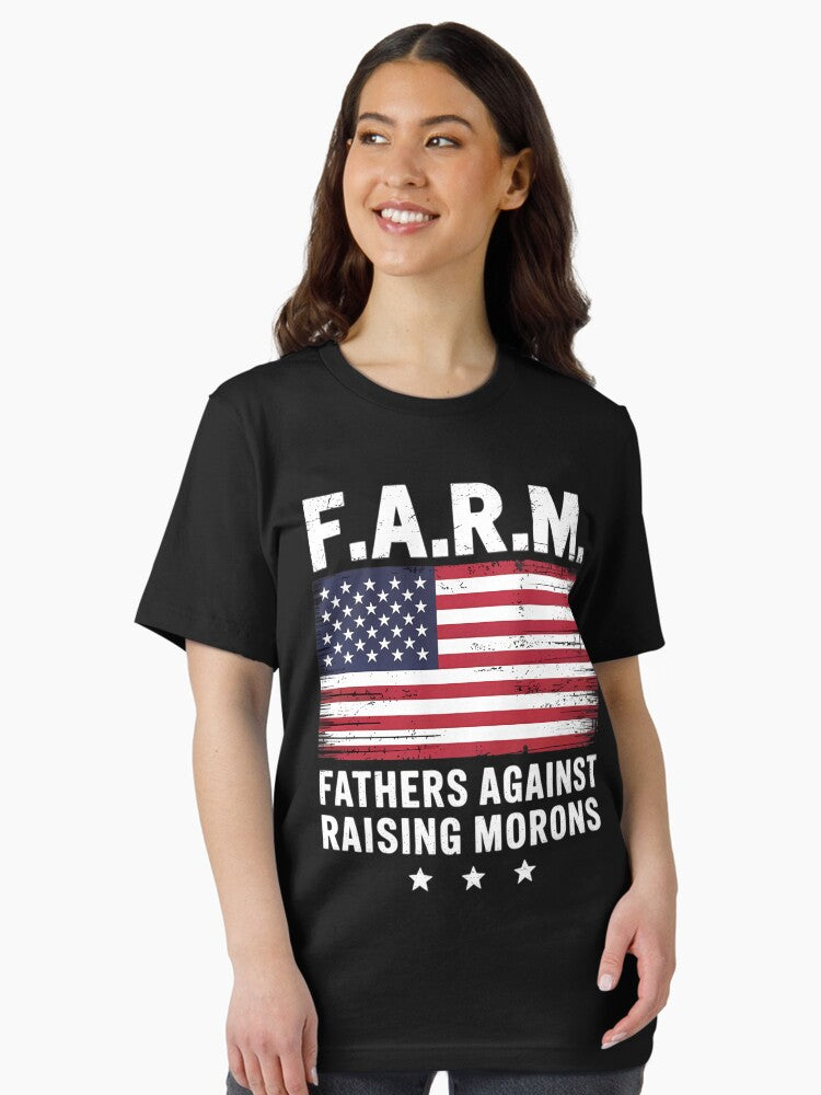 Fathers Against Raising Morons Funny US Flag Father's Day Essential T-Shirt