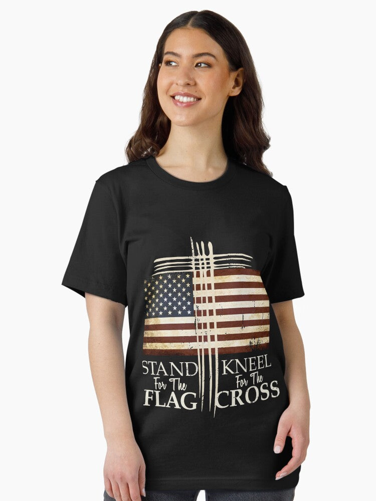 STAND FOR THE FLAG Hoodie Kneel For Cross Love USA Essential T-Shirt