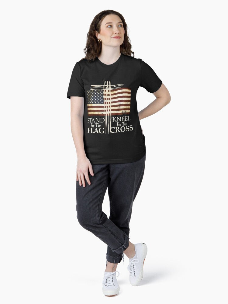 STAND FOR THE FLAG Hoodie Kneel For Cross Love USA Essential T-Shirt
