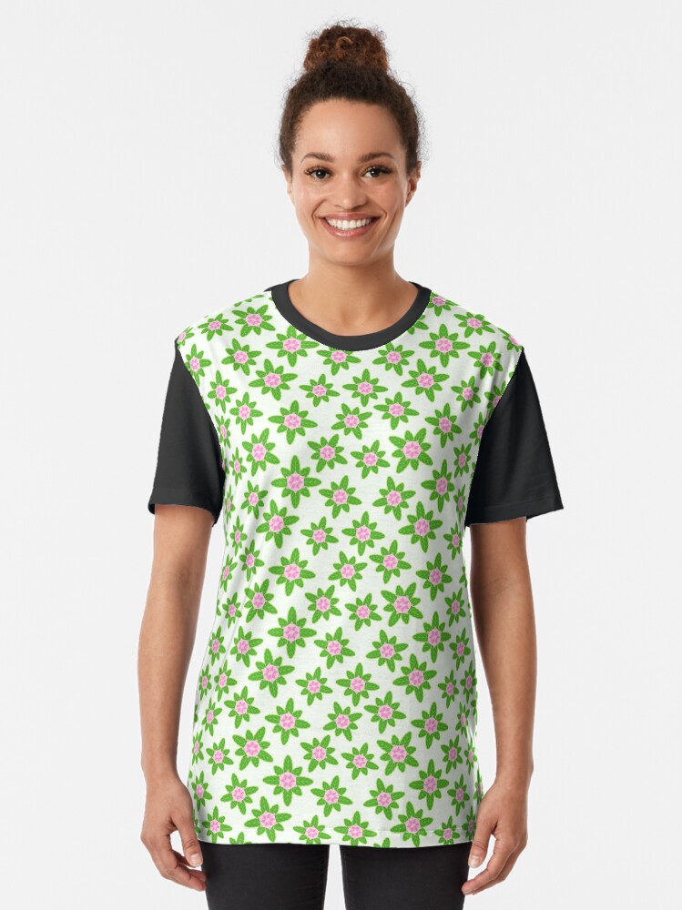 February 10th Birth Flower Winter Daphne Pattern Graphic T-Shirt